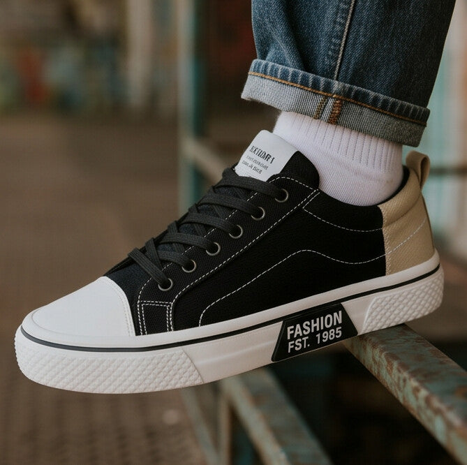 Retroglide | Sneakers en toile avec semelle à motif graphique