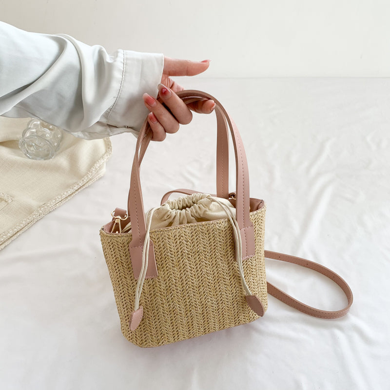 Shes | Marie mini-handtas van stro