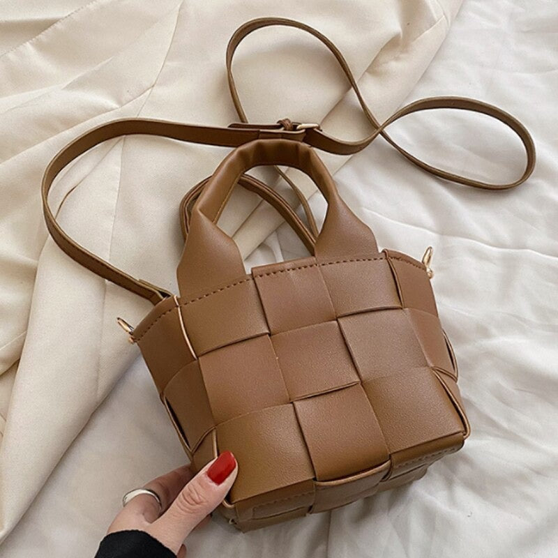 Shes | Cora mini geweven handtas