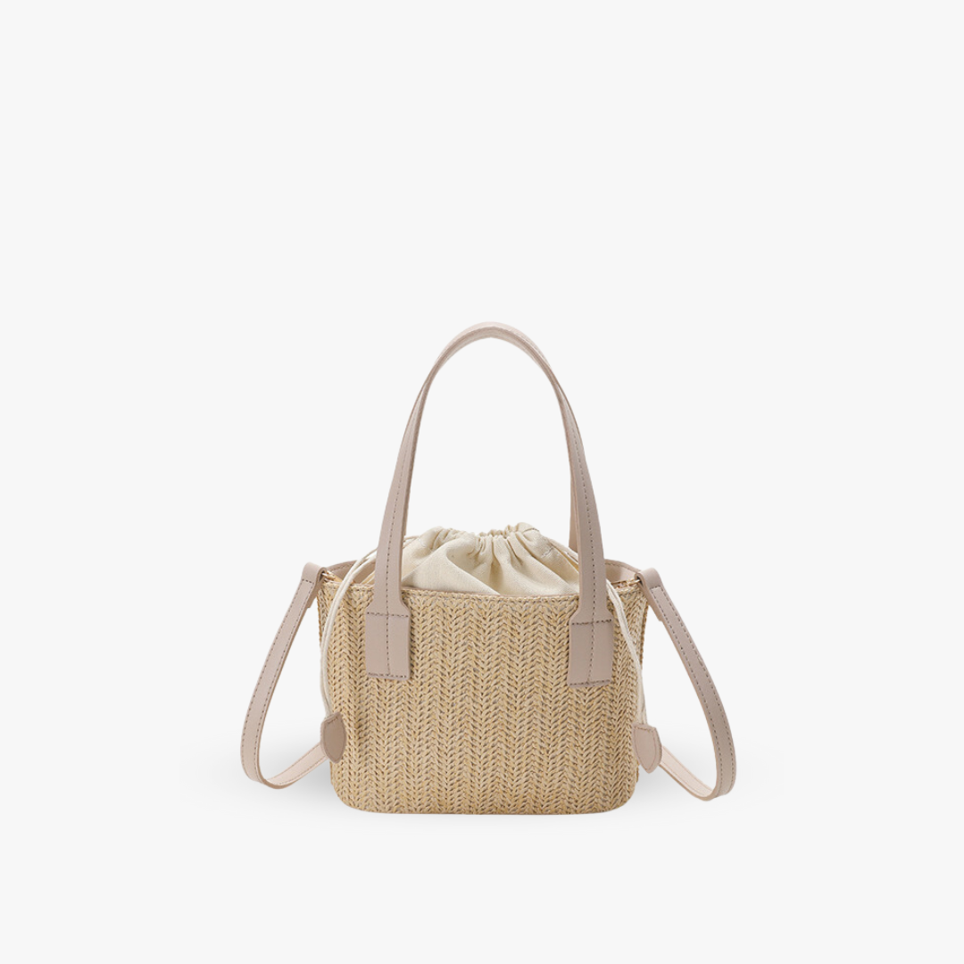 Shes | Marie mini-handtas van stro