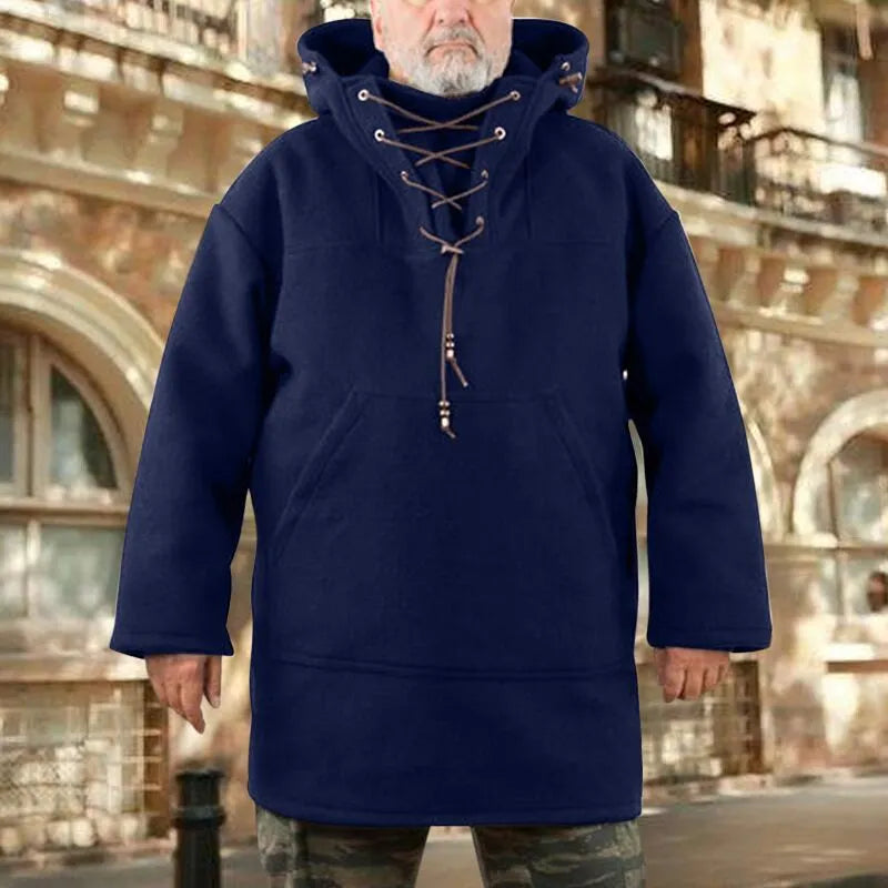 Shes | Casual wollen jas met capuchon