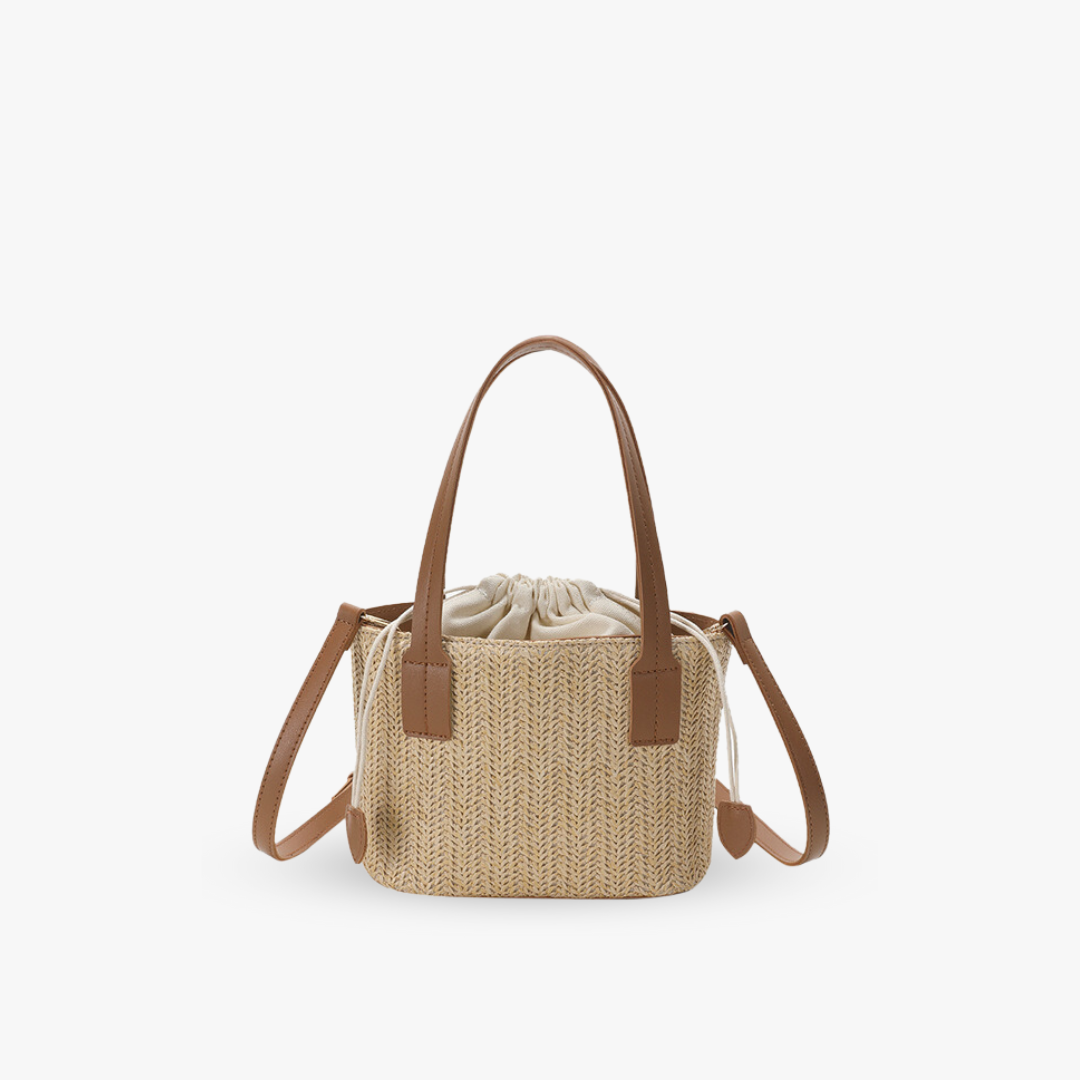 Shes | Marie mini-handtas van stro