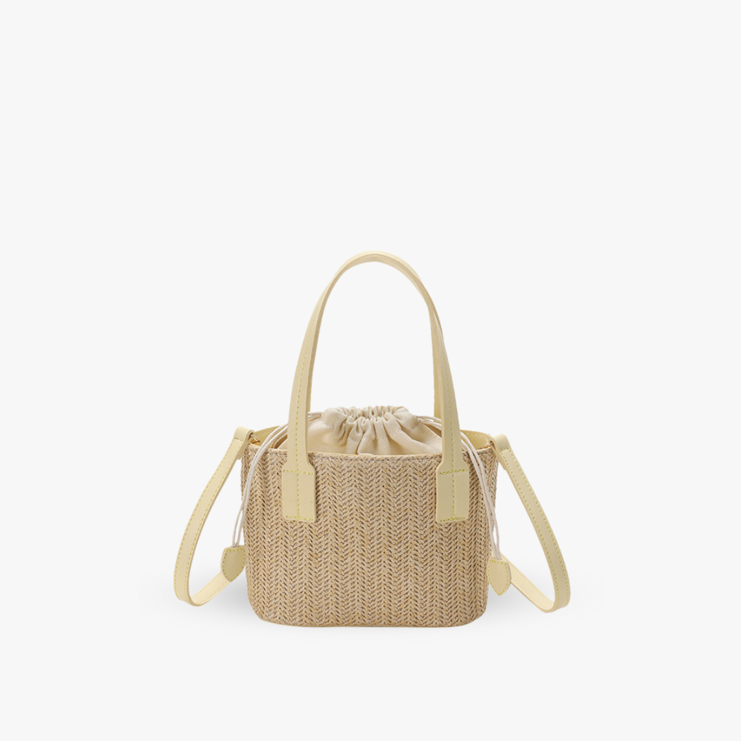 Shes | Marie mini-handtas van stro