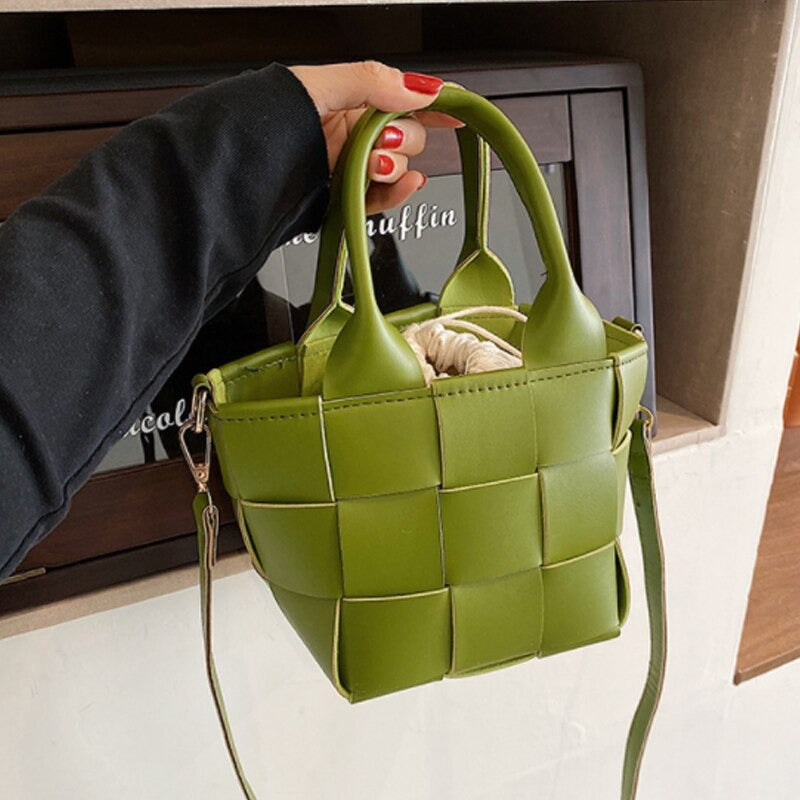 Shes | Cora mini geweven handtas