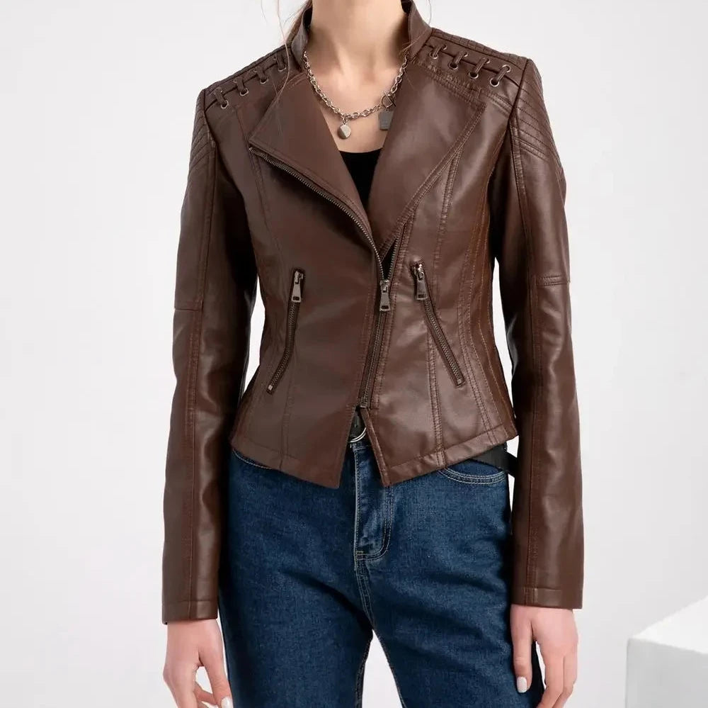 De Shes | Debby leren jas voor dames