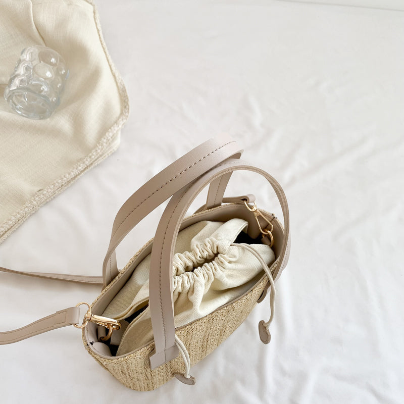 Shes | Marie mini-handtas van stro