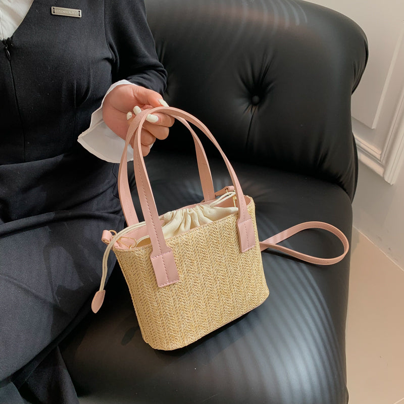 Shes | Marie mini-handtas van stro