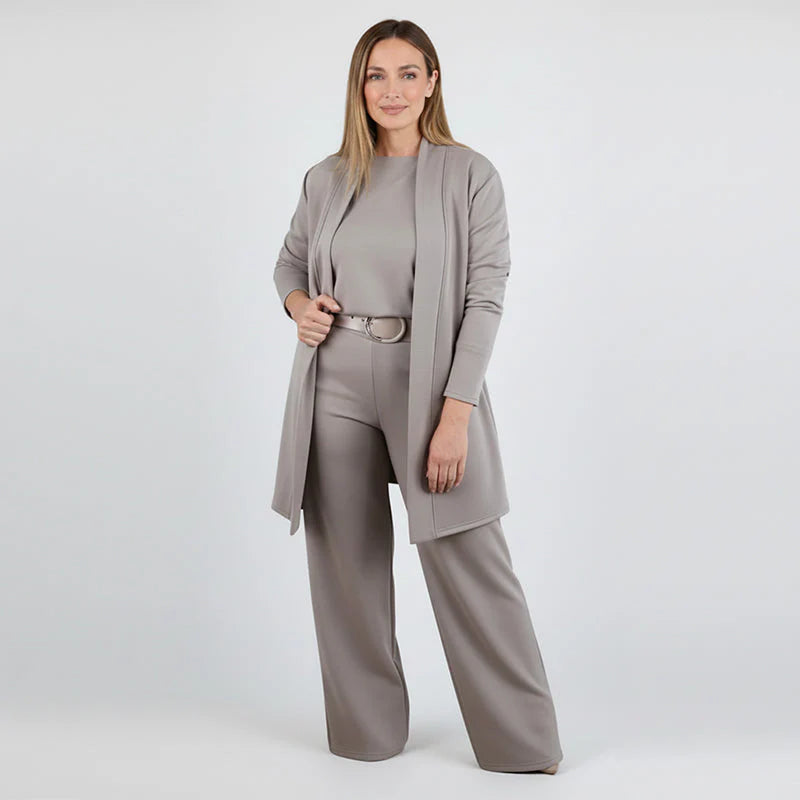 Ensemble 3 pièces élégant à la coupe fluide - Lunara™
