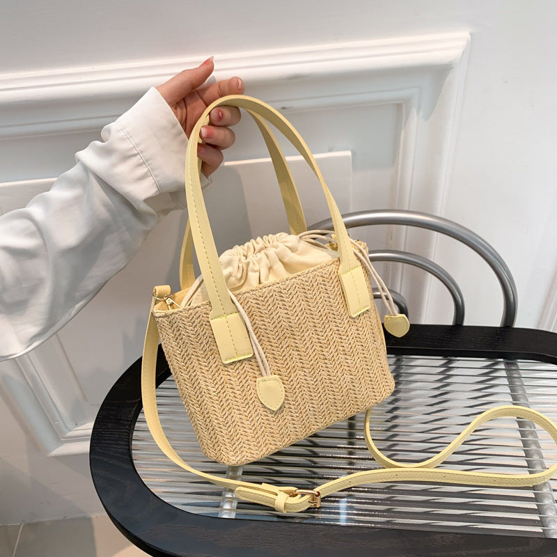 Shes | Marie mini-handtas van stro