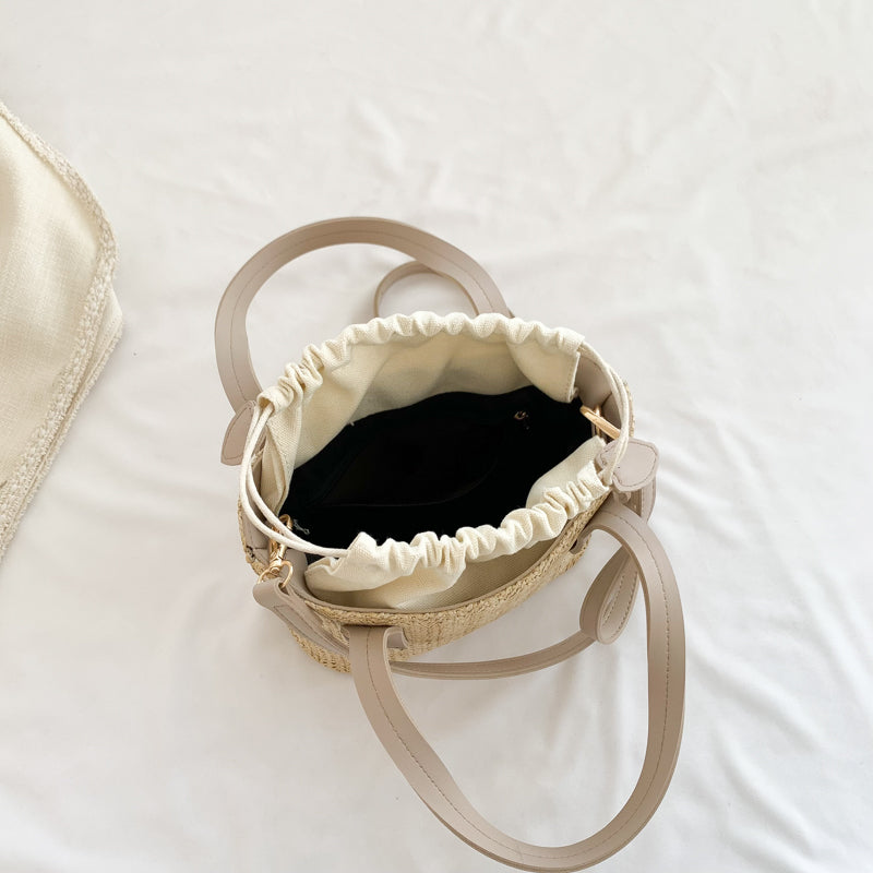 Shes | Marie mini-handtas van stro