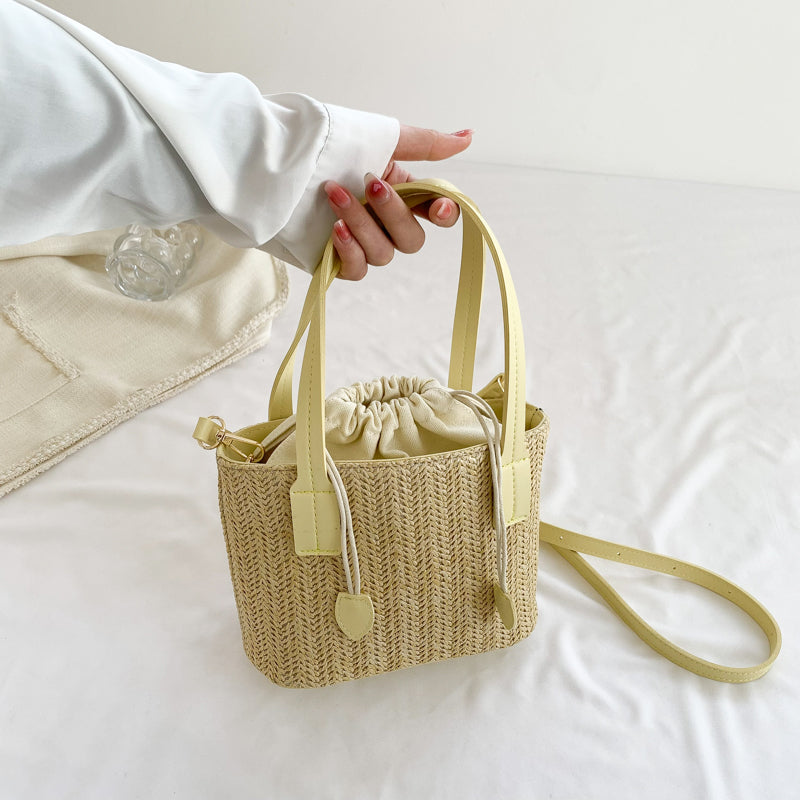 Shes | Marie mini-handtas van stro