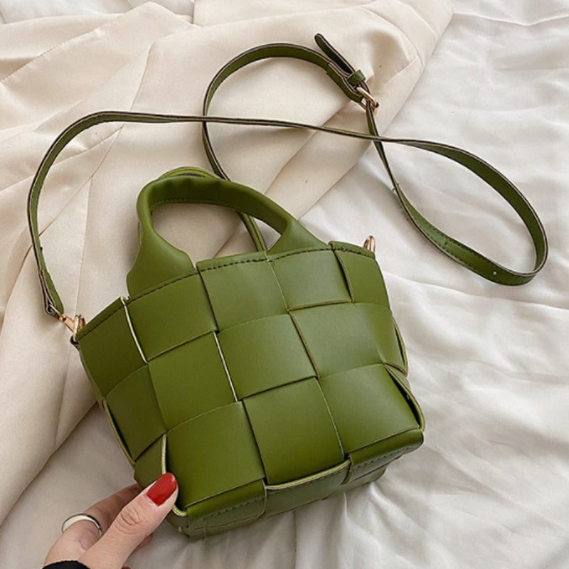 Shes | Cora mini geweven handtas