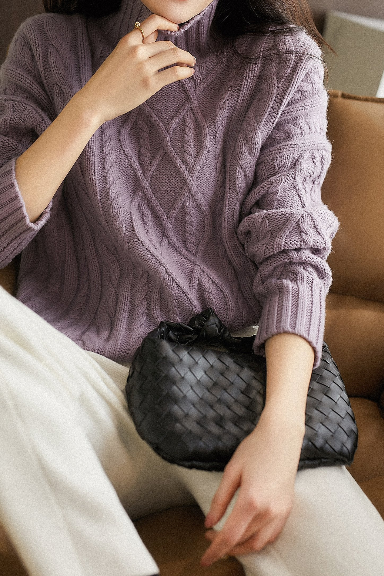 The Shess | Pull-Over à Col Montant Pour Femmes Deveny