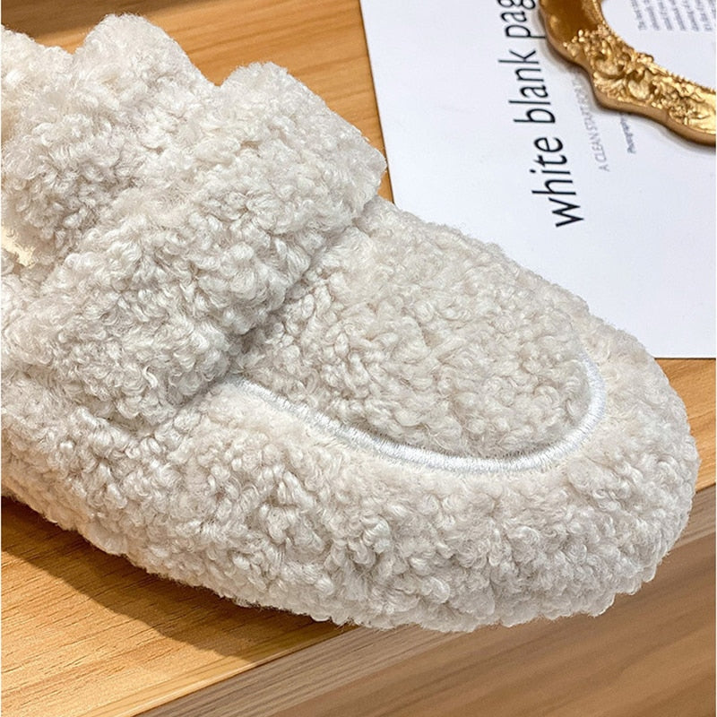THE SHESS™ | Mocassins Arielle Pelucheux Avec Semelle Antidérapante