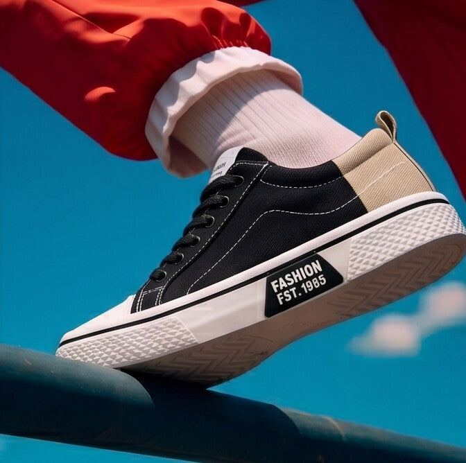 Retroglide | Sneakers en toile avec semelle à motif graphique