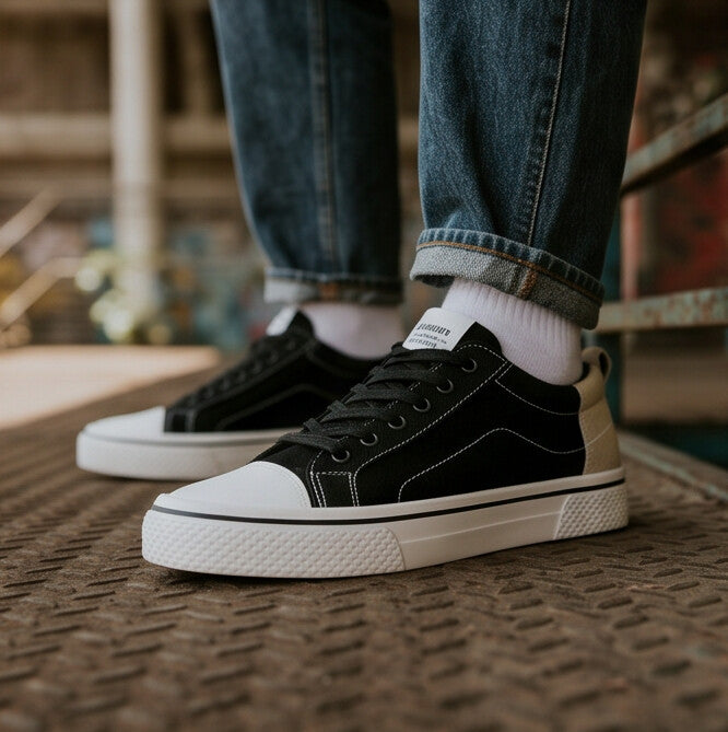 Retroglide | Sneakers en toile avec semelle à motif graphique