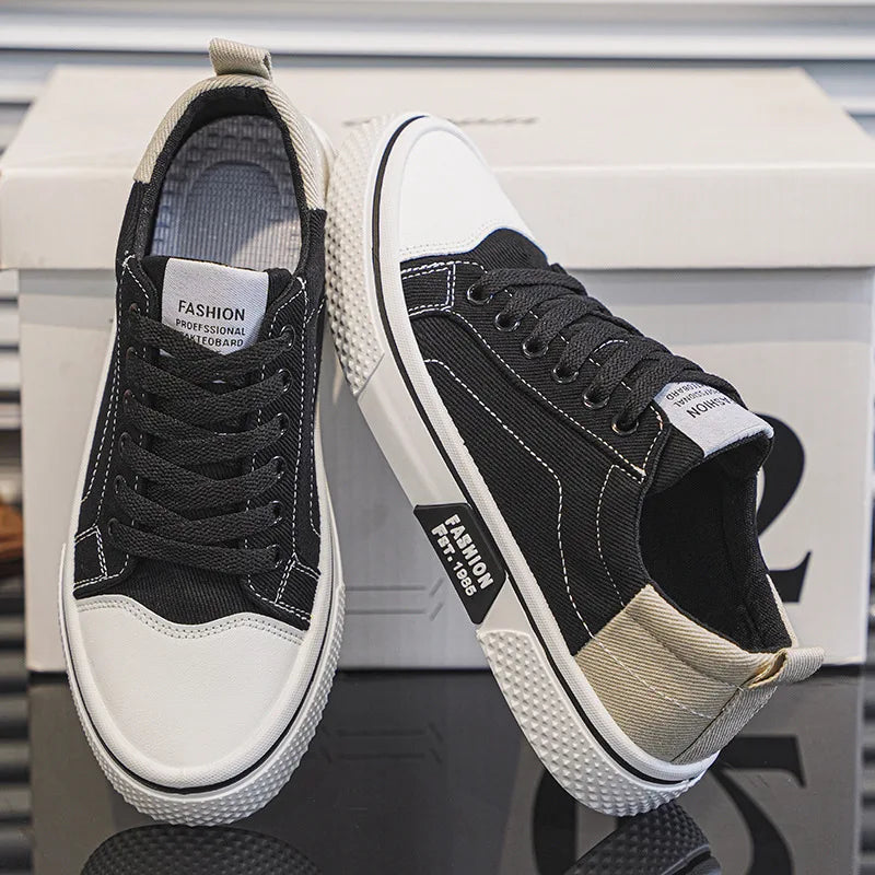Retroglide | Sneakers en toile avec semelle à motif graphique