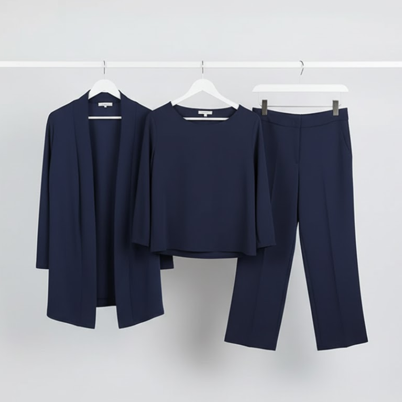 Ensemble 3 pièces élégant à la coupe fluide - Lunara™