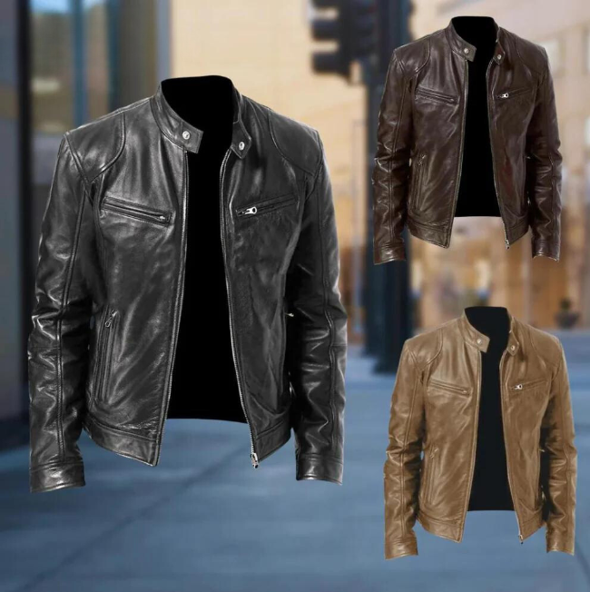 The Shess | Veste en cuir Trenton pour hommes