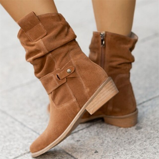 The Shess | Botte western en daim pour femme