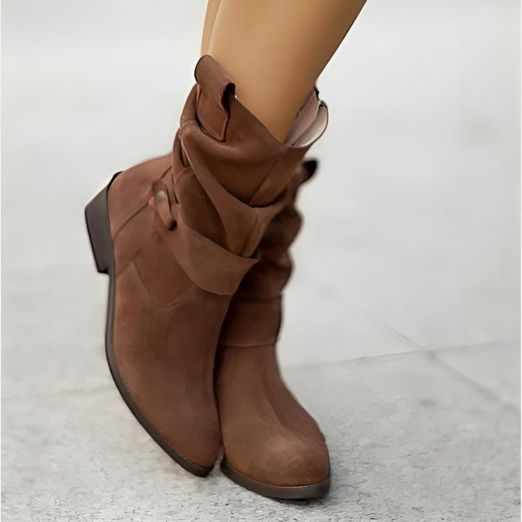 The Shess | Botte western en daim pour femme